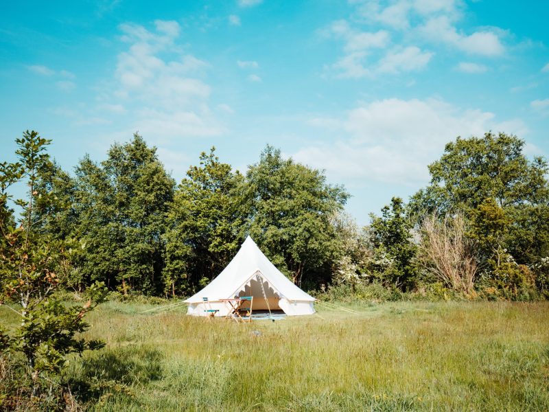 Bell Tent in a quiet campsite in Snowdonia