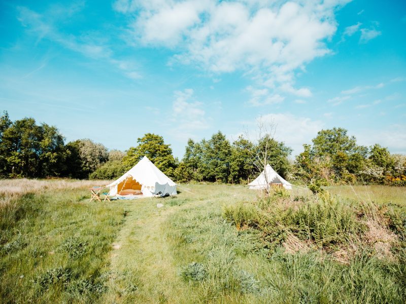 Bell Tent in a quiet campsite in Snowdonia