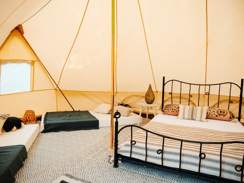 Interior of luxury emperor tent